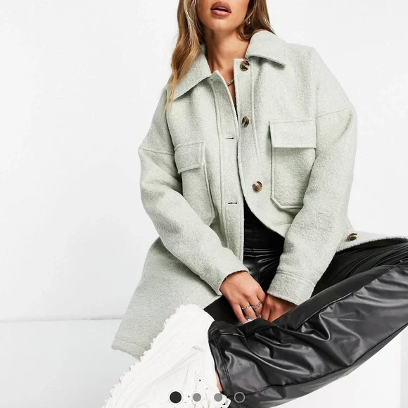 Missguided Brushed Boxy Jacket - Picture 2 of 4